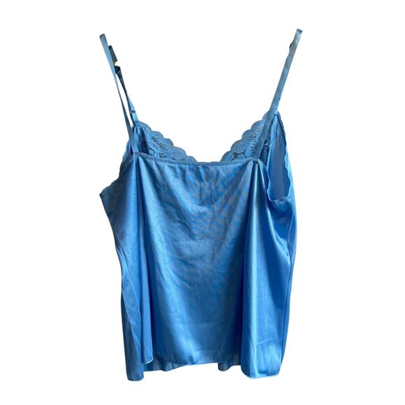 Vanity Fair Vintage Stain Lace Camisole Lingerie Top Made in USA Blue size 38 - Picture 6 of 13